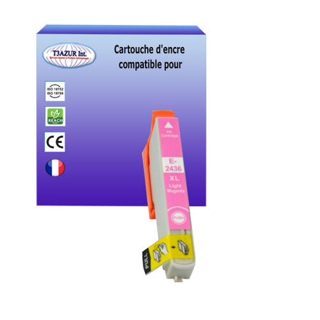 Cartouche Compatible pour Epson T2436 / T2426 Light Magenta - T3AZUR