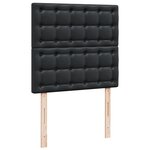 vidaXL Sommier à lattes de lit avec matelas Noir 100x200 cm Similicuir