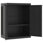 vidaXL Armoire de rangement d'extérieur noir 65x37x85 cm PP