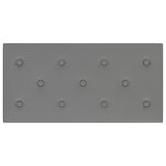 vidaXL Panneaux muraux 12 Pièces Gris 60x30 cm Similicuir 2 16 m²