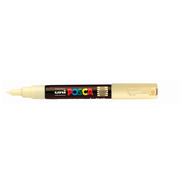 Marqueur pointe conique extra-fine POSCA PC1MC 0,7 - 1mm Ivoire x 12 POSCA