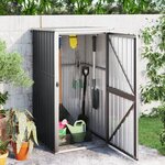 vidaXL Abri à outils de jardin anthracite 88x89x161 cm acier galvanisé