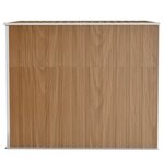 vidaXL Abri de jardin mural Marron 118x194x178 cm Acier galvanisé