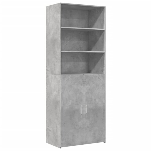 vidaXL Buffet haut gris béton 70x42 5x185 cm bois d'ingénierie