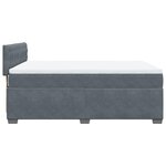 vidaXL Sommier à lattes de lit et matelas Gris foncé 160x200cm Velours
