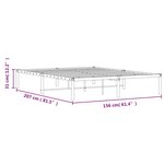 vidaXL Cadre de lit métal sans matelas noir 150x200 cm