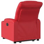 vidaXL Fauteuil inclinable électrique rouge similicuir