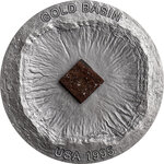 Pièce de monnaie en Argent 2000 Francs g 50 Millésime 2023 Meteorite Geography GOLD BASIN
