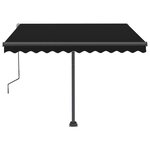 vidaXL Auvent manuel rétractable avec LED 300x250 cm Anthracite