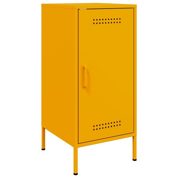 vidaXL Buffet jaune moutarde 36x39x79 cm acier laminé à froid