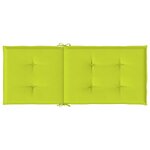 vidaXL Coussins de chaise de jardin à dossier haut lot de 2 vert vif