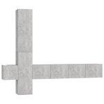 vidaXL Ensemble de meubles TV 5 Pièces Gris béton Bois d'ingénierie