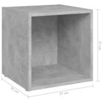 vidaXL Ensemble de meubles TV 6 Pièces Gris béton Bois d'ingénierie