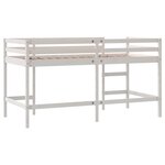 vidaXL Lit mezzanine enfants échelle blanc 90x190 cm bois pin massif