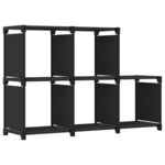 vidaXL Étagère d'affichage 5 cubes Noir 103x30x72 5 cm Tissu