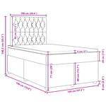 vidaXL Sommier à lattes de lit avec matelas crème 120x190 cm tissu