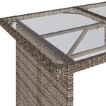 vidaXL Ensemble à manger de jardin et coussins 2 Pièces gris rotin