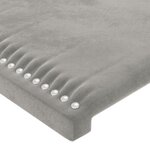 vidaXL Tête de lit Gris clair 100x5x78/88 cm Velours