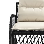 vidaXL Canapés de jardin 2 Pièces avec coussins Noir Résine tressée