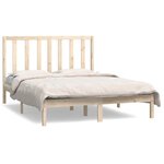 vidaXL Cadre de lit bois de pin massif 135x190 cm double