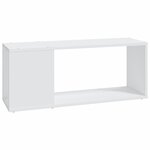 vidaXL Meuble TV Blanc 80x24x32 cm Aggloméré