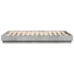 vidaXL Cadre de lit gris béton 120x200 cm bois d'ingénierie