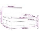 vidaXL Sommier à lattes de lit avec matelas Bleu 160x200 cm Tissu