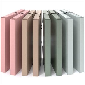 ACROPAQ 8 Chemises Plastiques A4 avec Elastique - Lot de 8 - Couleurs Pastel - Élastique - 250 pages- Dos de 3 cm- PP