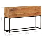 vidaXL Table console 120x30x75 cm Bois d'acacia massif