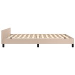 vidaXL Cadre de lit avec tête de lit Cappuccino 140x190 cm Similicuir