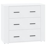 vidaXL Buffets 3 Pièces Blanc Bois d'ingénierie