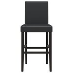 vidaXL Chaises de bar lot de 2 bois massif d'hévéa et similicuir