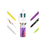 BIC 4 Couleurs Stylos-Bille Rétractables - Pot a Stylos Violet de 6