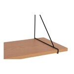 Etagère murale bois et noir 120 x 29 cm