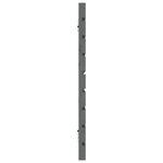 vidaXL Tête de lit murale Gris 206x3x63 cm Bois massif de pin