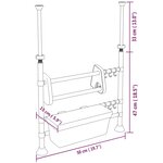 vidaXL Organisateur de cuisine réglable Aluminium