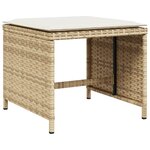 vidaXL Ensemble à manger de jardin et coussins 15 Pièces beige