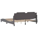 vidaXL Cadre de lit avec tête de lit Gris 180x200 cm Similicuir
