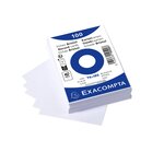 Paquet 100 Fiches Sous Film - Bristol Uni Non Perforé 74x105mm - Blanc - X 40 - Exacompta