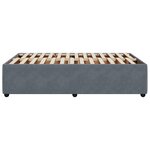 vidaXL Cadre de lit gris foncé 120x190 cm velours