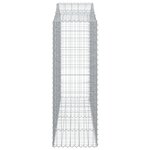 vidaXL Paniers à gabions arqués 10 Pièces 200x50x140/160 cm Fer galvanisé