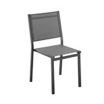 Ensemble table et chaises de jardin - Table 180 cm + 8 chaises - Aluminium - Gris