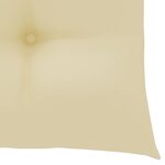 vidaXL Chaises de jardin et coussins blanc crème lot de 3 Teck massif