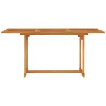 vidaXL Table de jardin 150x90x75 cm Bois de teck massif