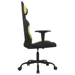 vidaXL Chaise de jeu de massage Noir et vert clair Tissu