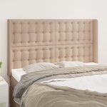 vidaXL Tête de lit avec oreilles Cappuccino 147x16x118/128 cm