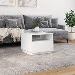 vidaXL Table basse avec lumières LED blanc 50x49x40 cm