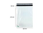 10 Enveloppes plastique opaques ECO 60 microns N°4 - 320x410mm