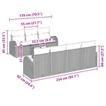vidaXL Set de sofa de jardin de 8 pièces avec coussins en rotin noir poli