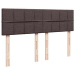 vidaXL Sommier à lattes de lit avec matelas Marron foncé 140x200 cm